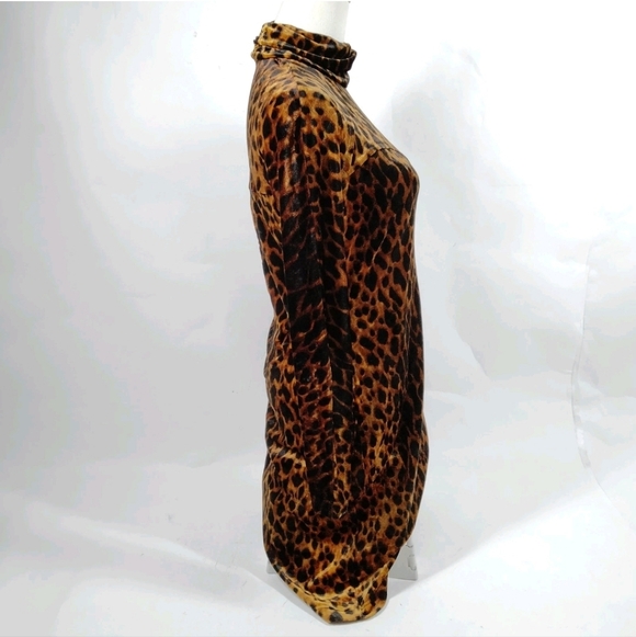 Gianni Versace Couture Vintage Leopard Print Velvet Dress - Picture 5 of 10